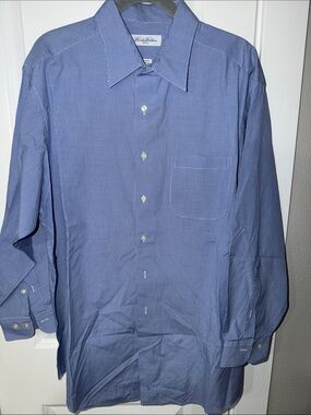 Brooks Brothers Blue Dress Shirt with Subtle Texture